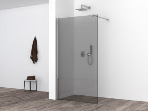 Wiesbaden Comfort inloopdouche 800 x 2000 x 10 mm nano rookglas/chroom