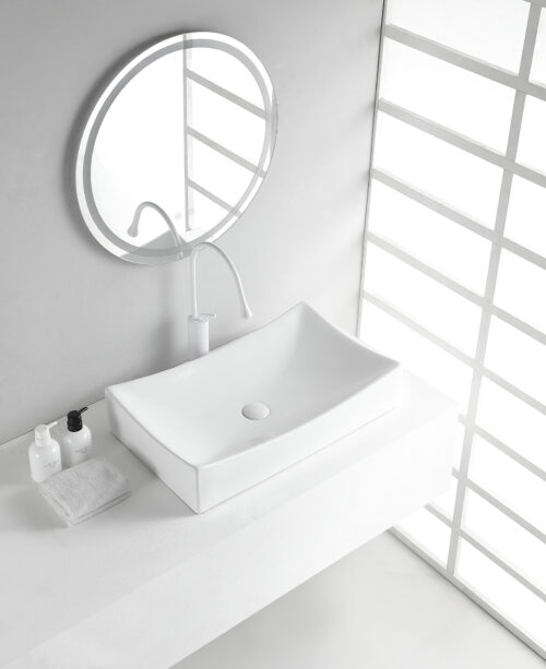 Xellanz Slide opzetwastafel 65,5 x 39,5 x 13,5 cm glans wit