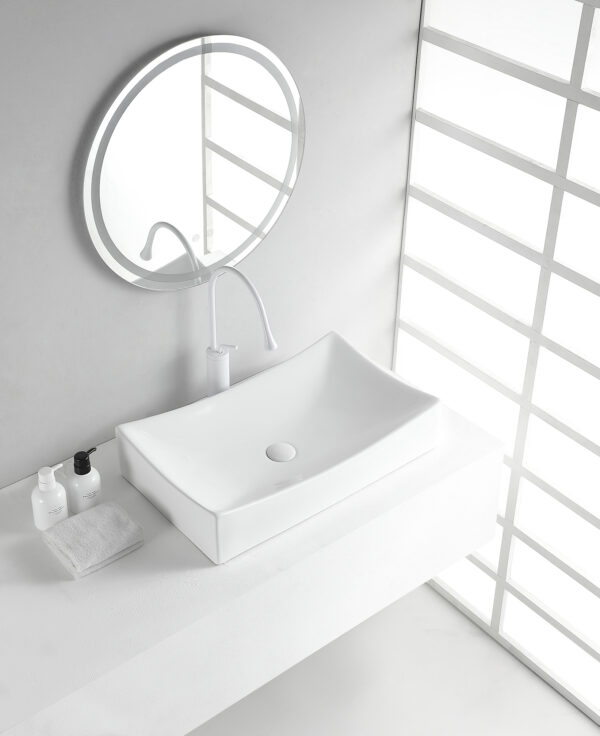 Xellanz Slide opzetwastafel 65,5 x 39,5 x 13,5 cm glans wit