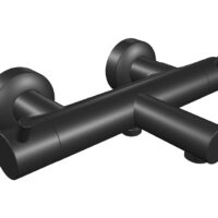 Xenz Duero bad thermostaatkraan zwart mat.