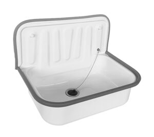 Xellanz Uitstortgootsteen plaatstaal 50,5 x 33 x 37 cm glans wit