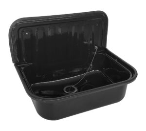 Xellanz Uitstortgootsteen plaatstaal 50,5 x 33 x 37 cm glans zwart
