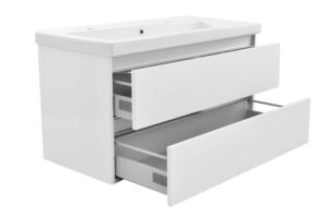 Xellanz Vision onderkast met 2 laden 60 x 46 cm Glans wit
