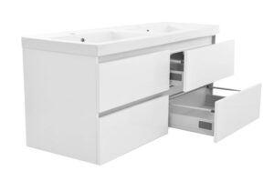Xellanz Vision onderkast met 4 laden 2 uitsparingen 120 x 46 cm Hoogglans wit