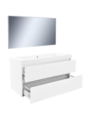 Xellanz Vision meubelset (incl. spiegel) 100cm Wit