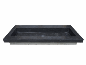Wiesbaden Raw wastafel enkel zonder kraangat 120x46x5 cm hardsteen gezoet