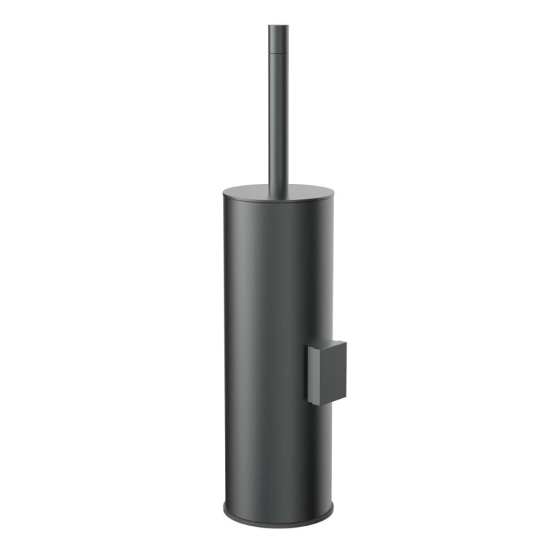 Xenz Duero hangend borstelgarnituur – elegant en ruimtebesparend ontwerp in krasvast PVD grafiet, ideaal voor een moderne toiletruimte
