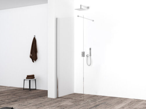 Eco inloopdouche 700x2000 mm met 8 mm nano helder glas en chroom profielen – moderne douchewand voor stijlvolle badkamerinrichting