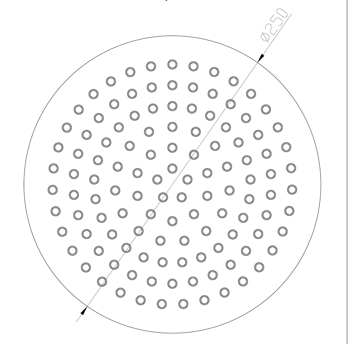 24.3727 (1) Tivaro hoofddouche rond 25 cm mat zwart