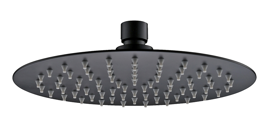 24.3727 Tivaro hoofddouche rond 25 cm mat zwart